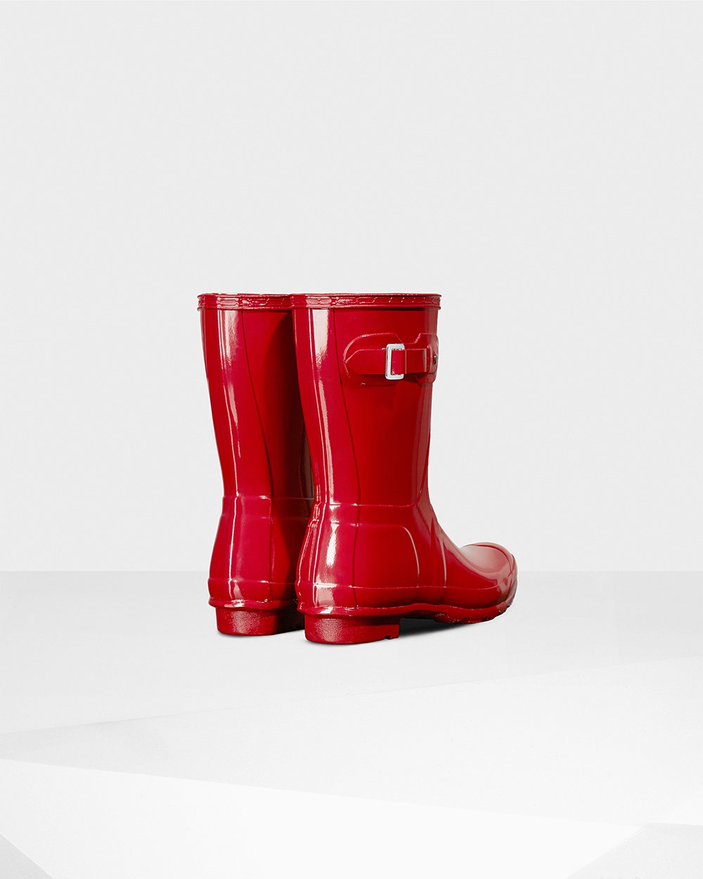 Hunter Original Gloss Short Rain Boots - On Sale Womens Red - UDBZEI814